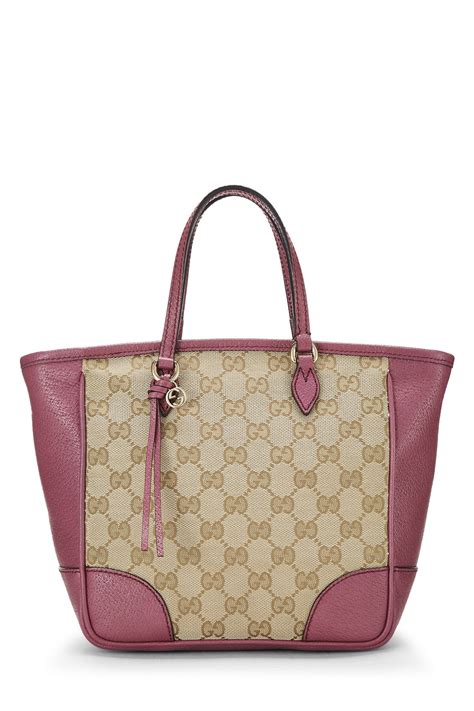 Gucci Original GG Canvas Bree Top Handle Tote Small 